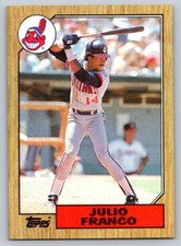 1987 Topps #160 Julio Franco Cleveland Indians
