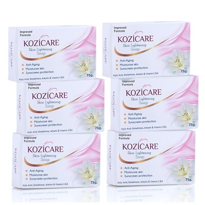 Kozicare Hautaufhellende Seife mit Kojisäure & Glutathion - 75g (6er Pack)