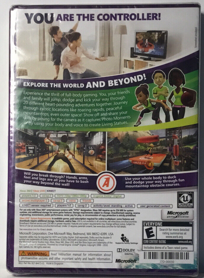 Xbox 360 Kinect Game Kinect Adventures Exotic Rapids Mountains Requires  Sensor