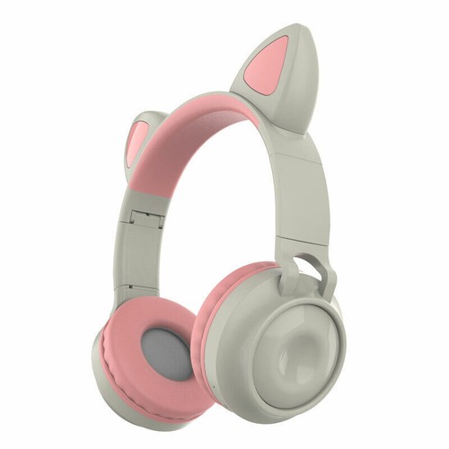 Bluetooth Wireless Cat Ear Headsets LED w/Mic Headphones For Kids Girls - Picture 14 of 15