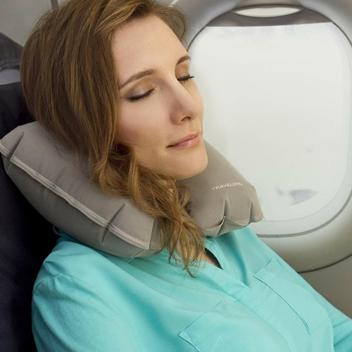 Travelon Inflatable Pillow, Gray - Picture 4 of 4