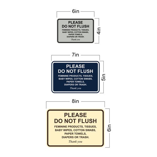 Please Do Not Flush Feminine Products, Tissues, Baby Wipes, Cotton Swabs... - Picture 2 of 48