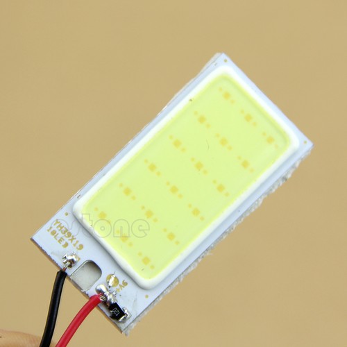 18LED Chip 3W COB T10 BA9S Festoon Dome White Interior Light Panel Car Bulb Lamp - Picture 3 of 6