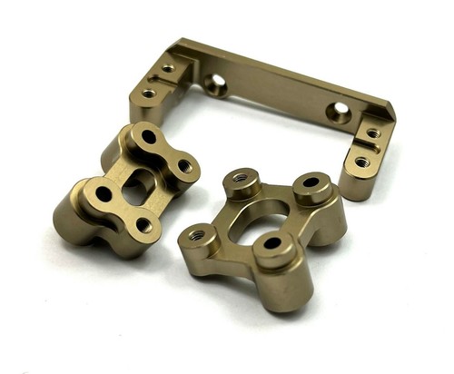 Dhawk CNC Alloy 2-Speed Trans Case Brac S & Servo Brace Titanium For Axial SCX6
