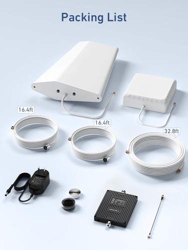 Amplificateur de signal pour téléphone portable bande 4G 5G LTE 2/4/12/13/17/5/25 jusqu'à 4 500 pieds carrés - Photo 9 sur 9