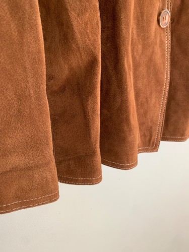 Orvis Suede Leather Sport Coat Size L Hunting Jacket Trucker Button Up - Bild 3 von 6