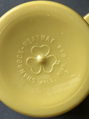 Shamrock Neatway Kaffeetasse (2) Gold Melamin 1960 Stapeltassen USA Retro - Bild 7 von 11