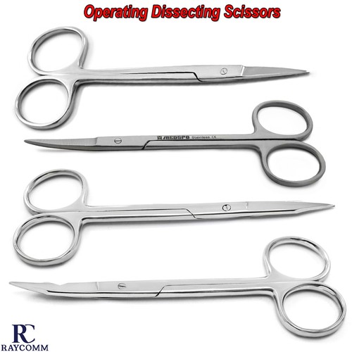 Surgical Goldman Fox Scissors Tissue Suture Cutting Veterinary First Aid Tools - Picture 1 of 5