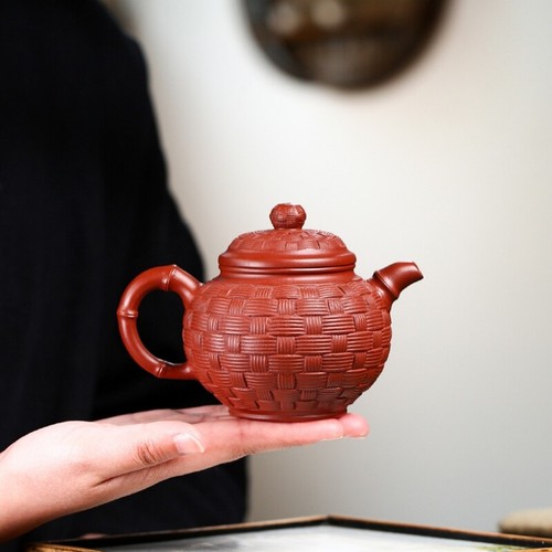 Handmade Tea Pot Real Yixing Zisha Dahongpao Clay Marked 7 Infuser Holes Master - Picture 6 of 8