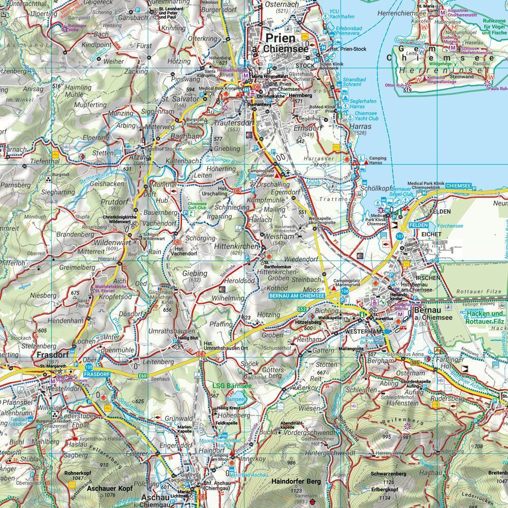 Thumbnail - Chiemsee, Wander-, Rad- Und Freizeitkarte 1:50.000, Freytag & Berndt,