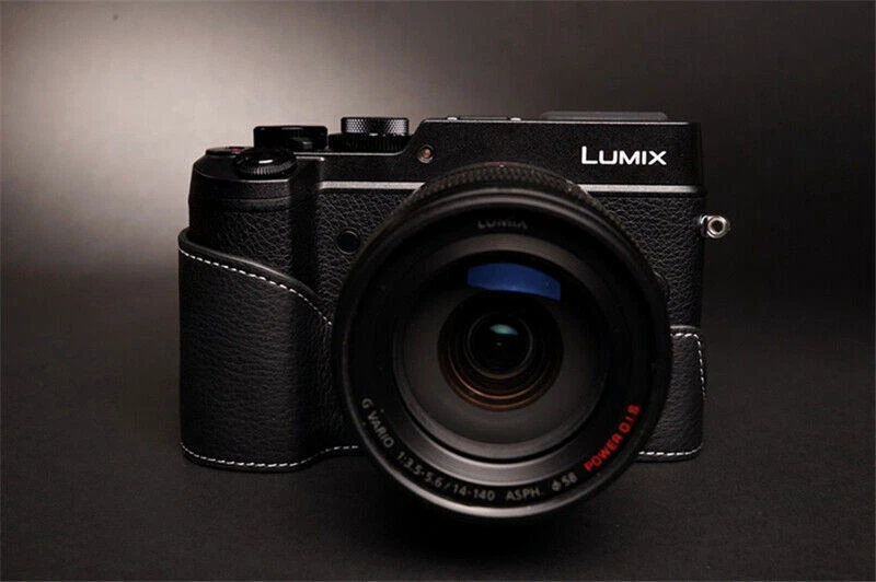 Medio estuche de cuero Panasonic Lumix GX8 cuerpo de cámara hecho a mano retro cubierta inserto TP Foto 4 de 4