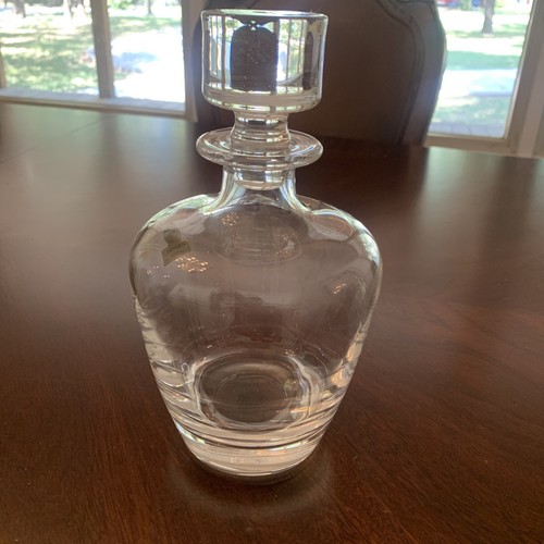 VTG Royal Crystal Rock RCR Rounded Decanter & Stopper Crystal Barware EUC - Picture 4 of 8