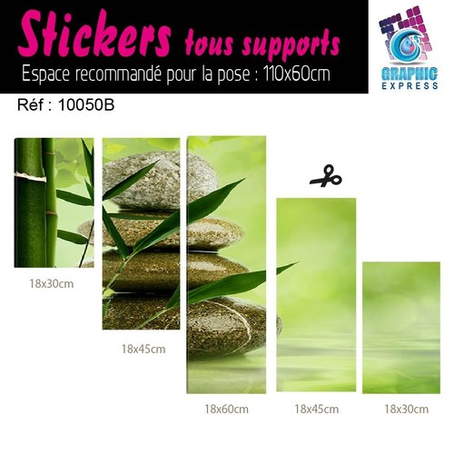 STICKER GALET BAMBOU STICKERS AUTOCOLLANT AUTOCOLLANTS DECO DECORATION ZN-21 - Foto 5 di 62