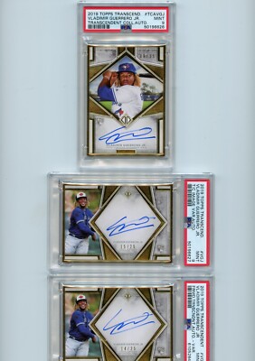 3 PSA 9 2019 Transcendent Vladimir Guerrero Jr. RC Blue Jays