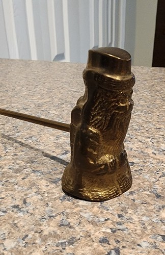 ANTIKER chinesischer SHOU LAO Kerzenleuchter Messing langleben Gottheit Buddha - Bild 3 von 9