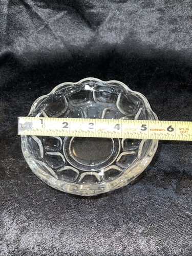 VINTAGE FEDERAL GLASS YORKTOWN CLEAR COLONIAL THUMBPRINT Bowl - Picture 4 of 7
