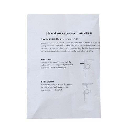 120'' Projector Screen Projection Screen Manual Pull Down HD Screen 1:1 Format - Picture 13 of 24