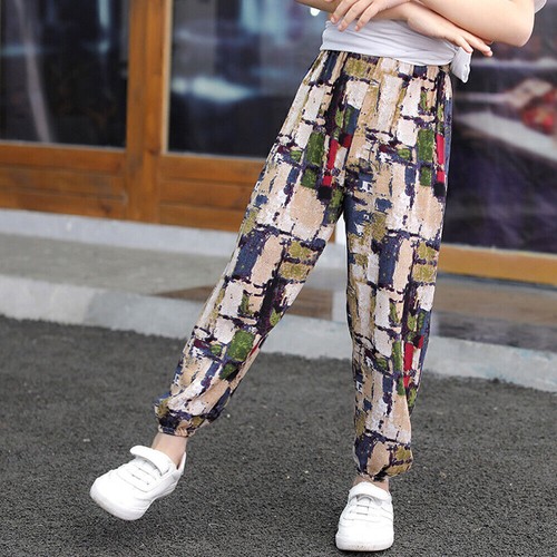 Kids Boys' Girls Harem Pants Summer Casual Elastic Waist Hippie Loose TrousersГ - Picture 12 of 26