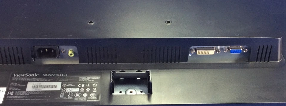 ViewSonic 24" Widescreen Display w/ VGA & Power Cables PN: VA2451m-LED - Image 3 of 4