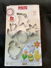 EASTER Cookie Cutters 5 Count Chick Egg Flower Tulip Lamb Zenker Brand NEW 