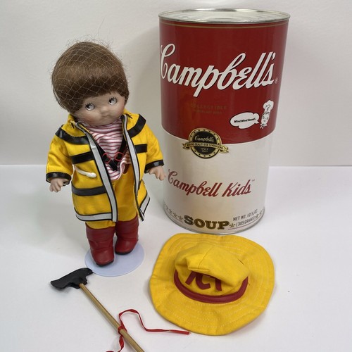 Bambola in porcellana numerata zuppa Campbell bambini pompiere edizione limitata progettata a mano - Foto 2 di 12