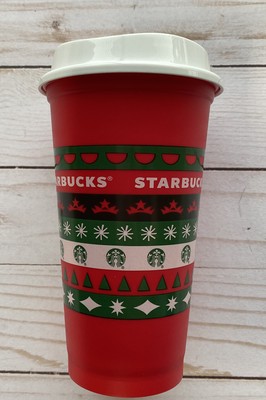 STARBUCKS 2020 Reusable Cup Grande 16oz Red HOLIDAY Xmas Christmas Free Shipping