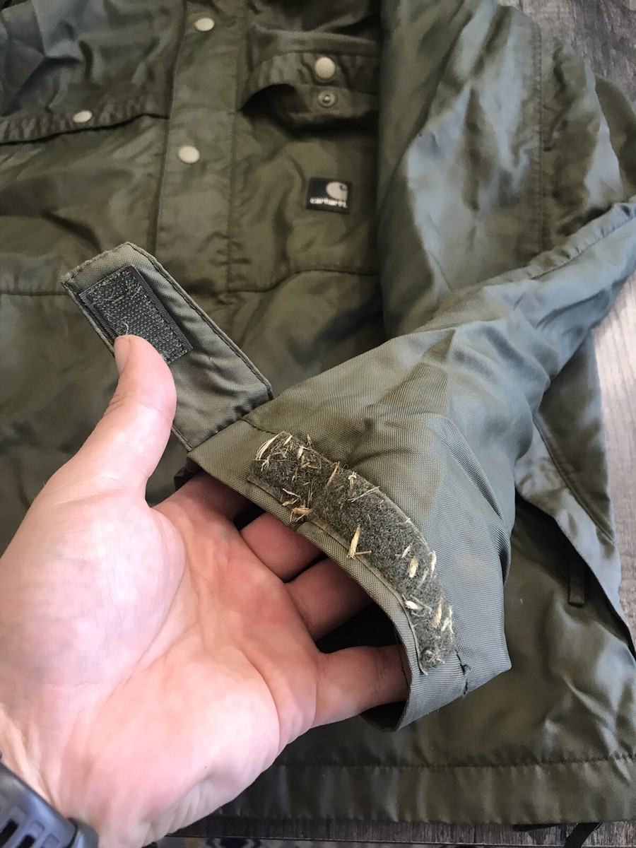 CARHARTT J305 ARG Olive Green Mens Nylon Shell w/ Hood