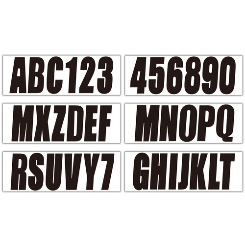 Black Alpha-Numeric Registration Identification Numbers Stickers Decals for Boat - Picture 7 of 7