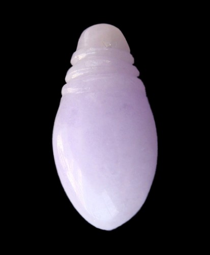 Natural BURMA LAVENDER "A" JADEITE JADE Cabochon Pendant w/ 22K Gold Vermeil - Picture 5 of 5