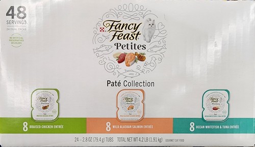 Purina Fancy Feast Petites 48 Servings 24 Dual Packs