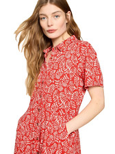 NEW RIA JERSEY SHIRT DRESS size 10 Red mix