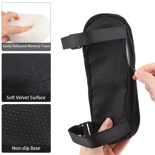 2Pcs Office Chair Armrest Pads Covers Foam Arm Rest Pad Black Large Attachable - Picture 12 of 12