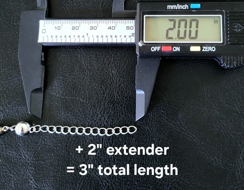 🧲LOT 2 STRONG! RHODIUM/ 316L S STEEL MAGNETIC CLASP CONVERTERS/ JEWELRY MAGNETS - Picture 9 of 11