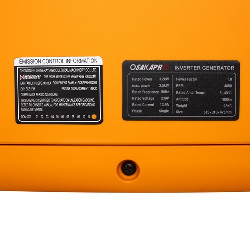 3500 Watt Stromerzeuger Tragbarer Gasgenerator Inverter Leise für Outdoor&Camping - Bild 7 von 10
