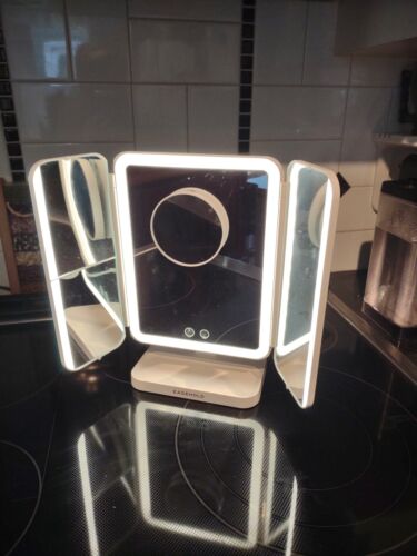 Easehold Rechargeable 5000 Mah Lighted Makeup Mirror 1x/2x/3x/10x Magnifying. ML - Picture 8 of 18