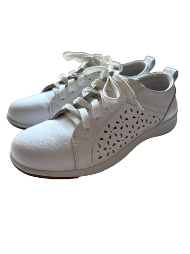 Planet Shoes White Leather Comfort Sneakers Lace Up Whirl Size 8 (Runs Small) - Picture 5 of 8