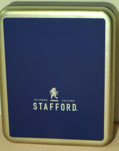 men's stafford black leather wallet card id window great for gift - Picture 5 of 5