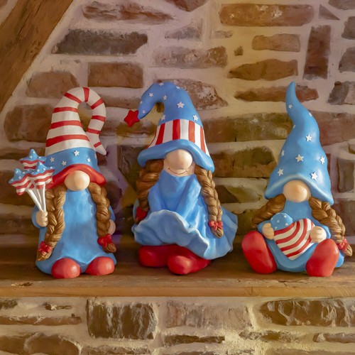 Lady Patriot Garden Gnomes "The Americanas" in Assorted Styles - Picture 21 of 22