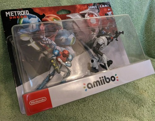 Neu Metroid Dread Amiibo - Samus und E.M.M.I. Figuren (2 Stück Set) versiegelt  - Bild 4 von 7
