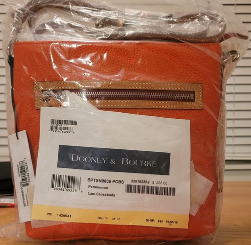 Dooney & Bourke Pebble Grain Lani Crossbody Persimmon Brand New - Sealed - Picture 3 of 5