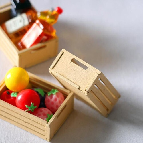 1/12 Dollhouse Miniature Accessories Wooden Frame Simulation Storage Model T zh - Bild 7 von 10