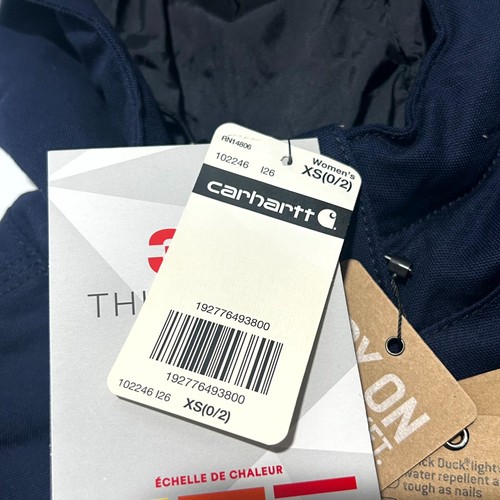 Carhartt Full Swing Cryder Jacket Women's XS Navy Blue Cotton Stretch Full Zip - Picture 9 of 13