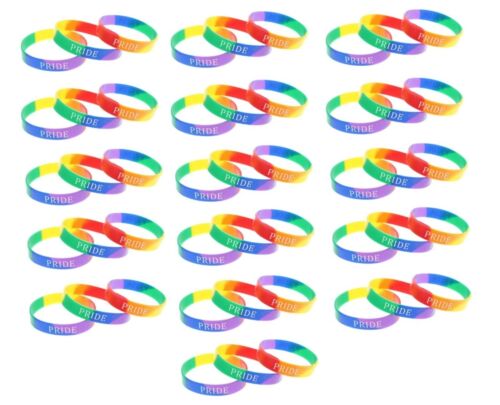 Rainbow Pride Wristband - Silicone LGBT Bracelet for Parade & Parties - Picture 15 of 15