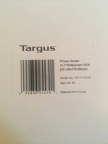 Targus 14.1 4Vu Widescreen Laptop Privacy Screen - ASF141W9USZ - Picture 2 of 4