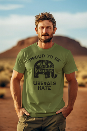 T-Shirt Proud To Be Everything Liberal hasst politische Satire lustig stolz republikanisch - Bild 8 von 13