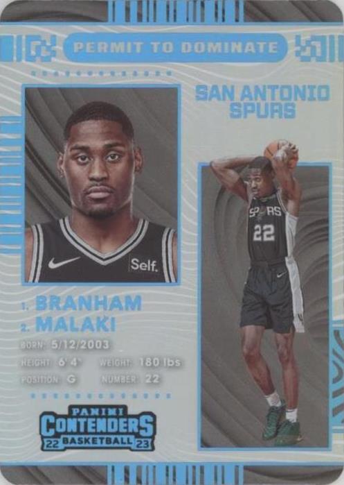 2022-23 Panini Contenders - Malaki Branham #17 - 1 of 2