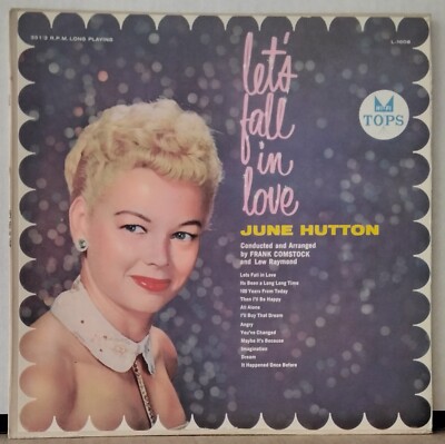 JUNE HUTTON - LET'S FALL IN LOVE 195? TOPS RECORDS L1608 AUS POP LP