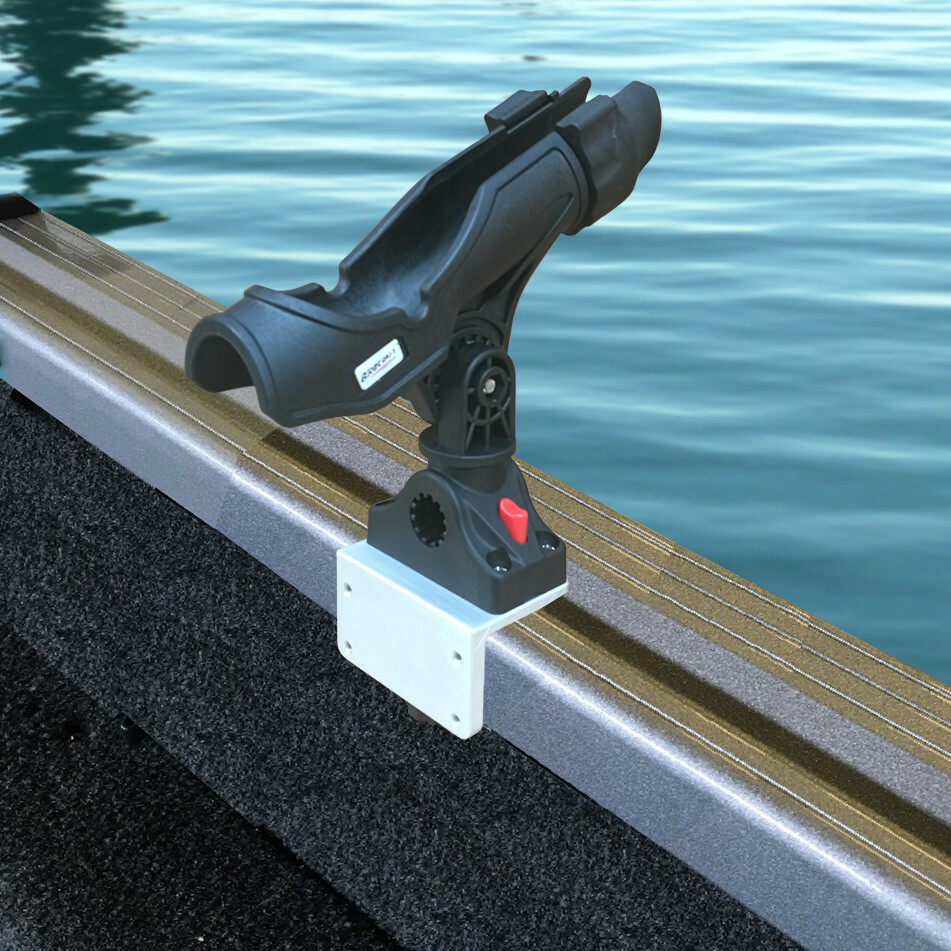 Brocraft Alumacraft Boat Rod holder/ AlumaTrac mounting system rod