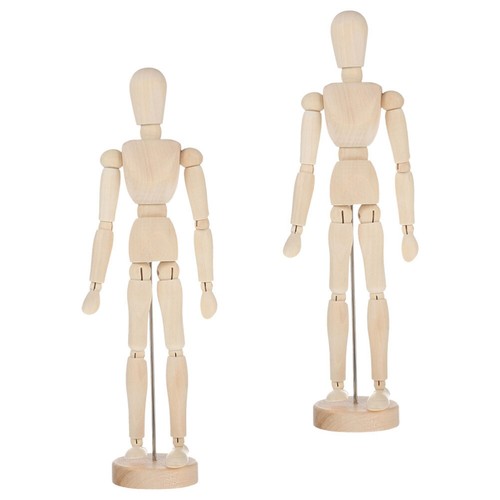 Maniquí modelo conjunto de madera de 2 piezas modelo de madera para artistas - Imagen 8 de 12
