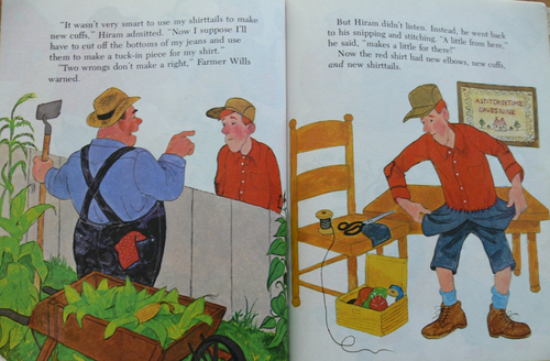 Vintage Little Golden Book ~ HIRAM'S RED SHIRT by Mabel Watts ~ "A" 1st - Picture 9 of 15